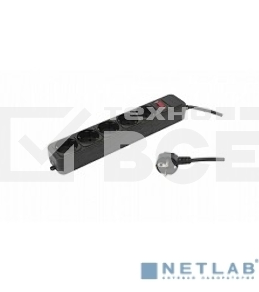 Сетевой фильтр PC Pet AP01006-3-BK 3м (5 розеток) черный