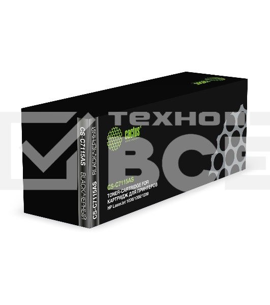 Картридж лазерный Cactus CS-C7115AS черный (2500 стр.) для для принтеров HP LaserJet 1000/ 1005/ 1200