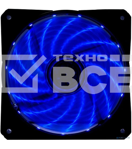 Вентилятор для корпуса Digma DFAN-LED-BLUE черный, 120 мм, 1200 об/мин, 23 дБ, 4 pin
