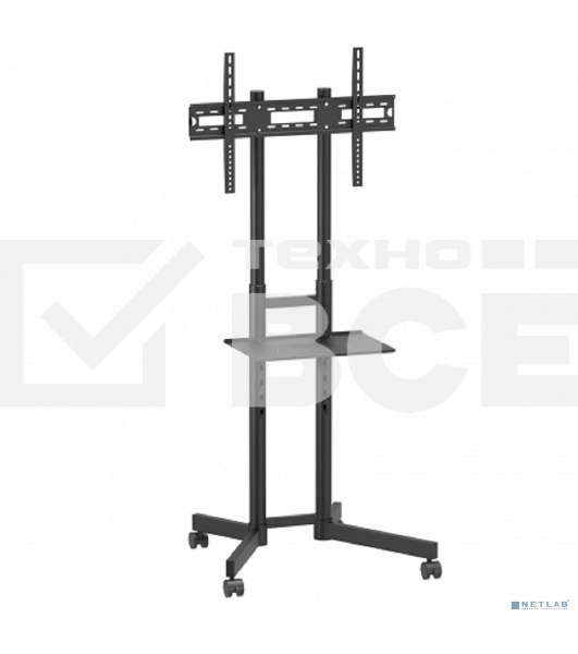 Мобильная стойка напольная Kromax OMEGA-15 черный, 1 шт/уп, для TV 32'-70', max вес 50 кг, высота 1700 мм, max VESA 600x400 мм