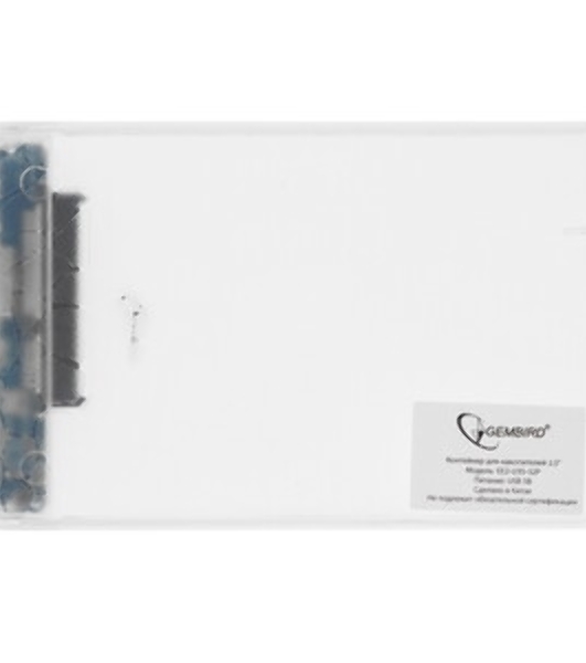 Внешний корпус 2.5' Gembird EE2-U3S-32P, прозрачный, USB 3.0, SATA, пластик