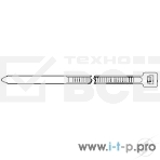 Стяжка нейлоновая неоткрывающаяся Hyperline GT-150IC, безгалогенная (halogen free), 150x3.6мм, (100 шт), фото2