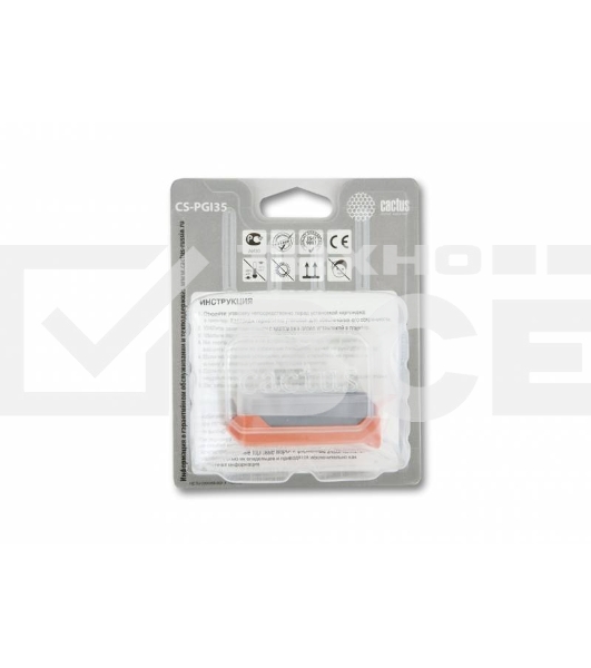 Картридж струйный Cactus CS-PGI35 черный (9 мл) для Canon iP100