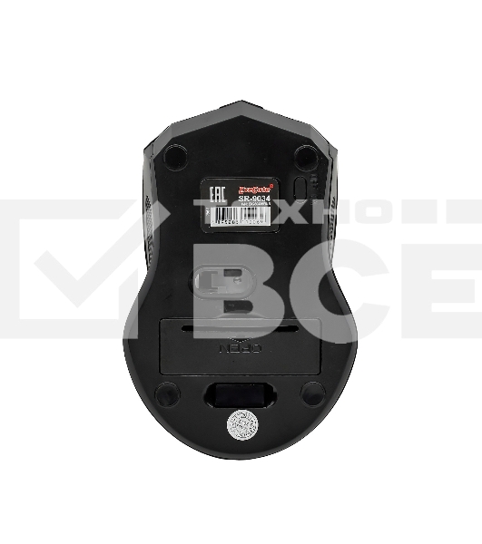 Мышь беспроводная ExeGate SR-9034 черный, 1600 dpi, радиоканал, USB, кнопки - 4