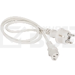 Шнур питания C13-Schuko, 3х0.75, 220В, 10А, белый, 3 метра, фото 1