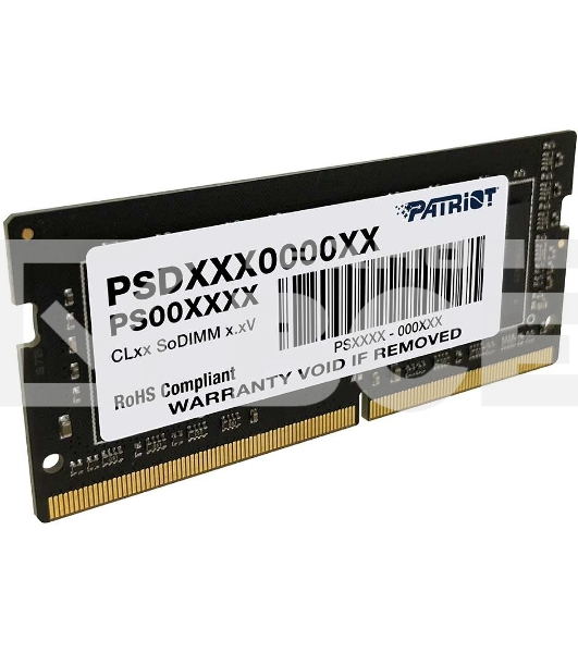 Оперативная память Patriot Signature, DDR4, 16GB (1x16 GB), 2666 MHz, CL19, SO-DIMM
