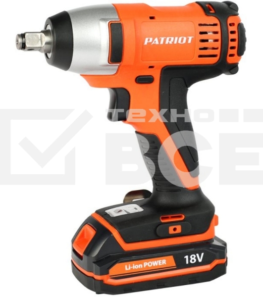 Гайковерт ударный аккумуляторный PATRIOT BR 180Li-1/2 180301140 две батареи Li-ion, 18V, 1,5 Ah, 140 Нм, большой кейс, зарядка за 1 час