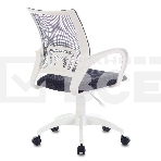 Кресло компьютерное Бюрократ CH-W695NLT TW-04 TW-12 темно-серый, сетка/ткань, крестовина пластик, пластик белый, фото6