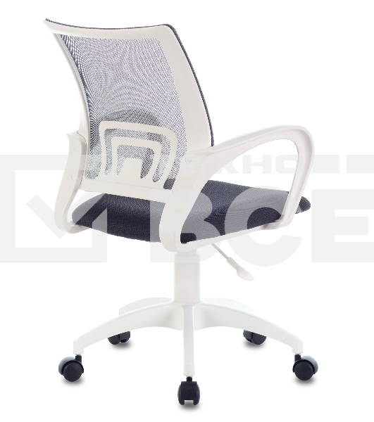Кресло компьютерное Бюрократ CH-W695NLT TW-04 TW-12 темно-серый, сетка/ткань, крестовина пластик, пластик белый