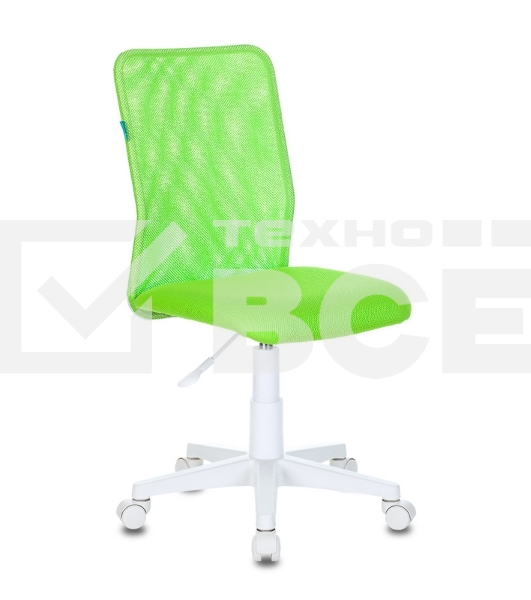 Кресло детское Бюрократ KD-9/WH/TW-18 TW-03А TW-18 салатовый, сетка/ткань (пластик белый)