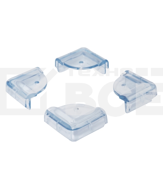 Прозрачные треугольные накладки-протекторы для мебели (4.3*4.3*2.1 см). 4 шт. 