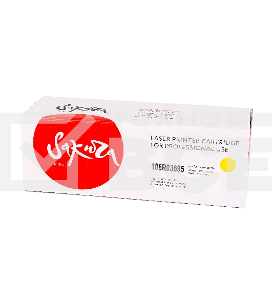 Картридж Sakura 106R03695 для Xerox Phaser 6510, WC 6515, желтый, 4300 к.