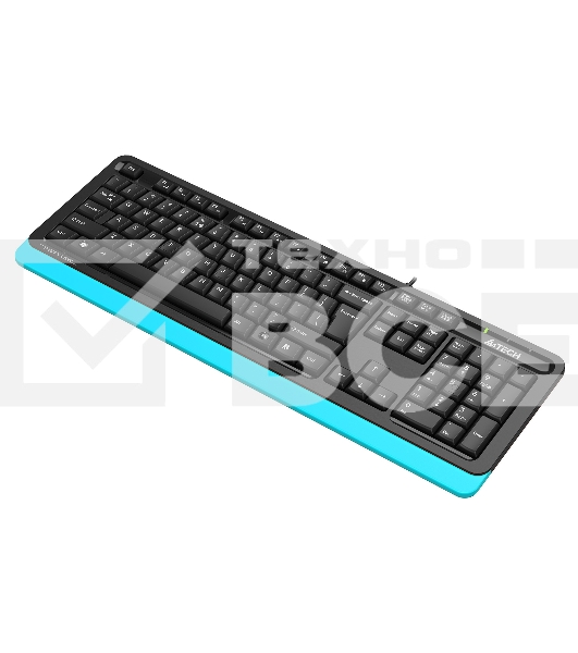 Клавиатура A4Tech Fstyler FKS10 проводная, USB, черный/синий