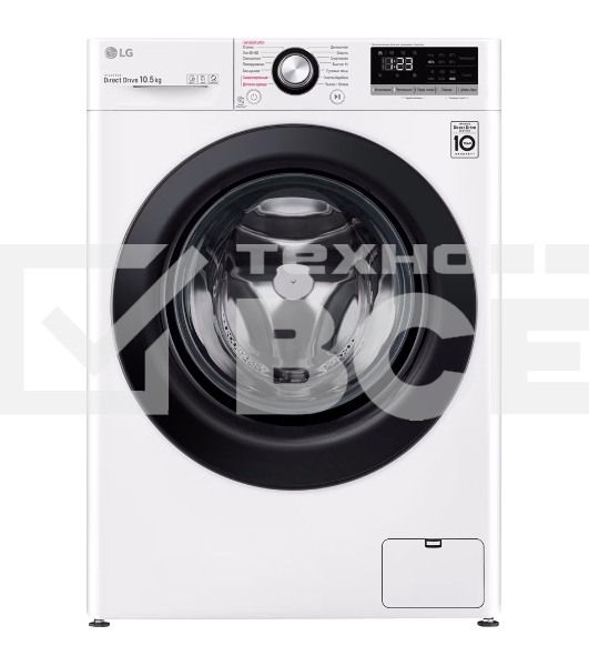 Стиральная машина LG TW4V3RS6W белый, загрузка фронтальная 10,5 кг, 1400 об/мин., класс: А