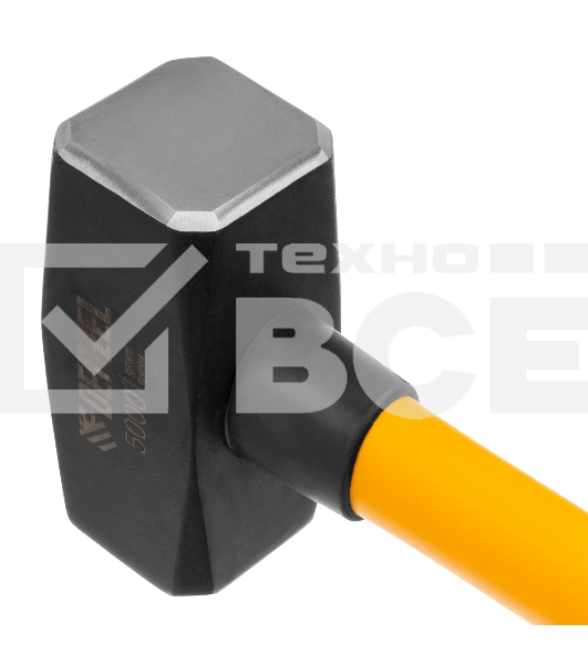 Кувалда Denzel 5000 г, кованая, фибергласовая рукоятка c TPR покрытием, 880 мм