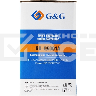 Картридж лазерный G&G GG-Q6001A голубой (2000 стр.) для HP CLJ 1600/2600/2605N, LBP 5000/5100