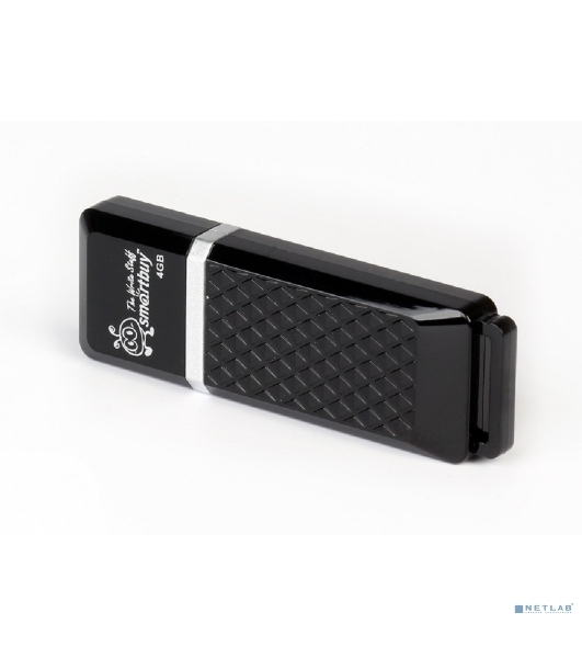 Флешка USB Smartbuy Quartz Black (SB4GbQZ-K), 4Gb, USB 2.0, R/W 15/5, черный