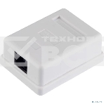 Розетка компьютерная 1-м ОП RJ45 CAT 5E бел. Rexant 03-0121, фото3