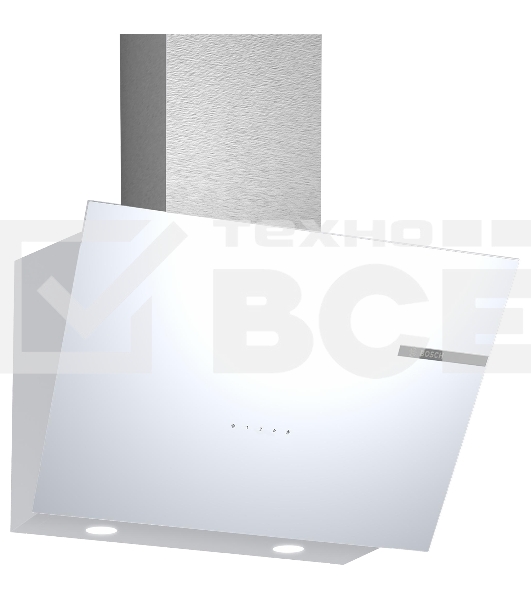 Вытяжка наклонная Bosch DWK66PJ20T белый, 60 см, 700 куб. м/ч, 71 дБ