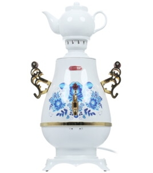 Самовар Centek CT-0092 B (черн+рисунок+золото), 4.0л, 2300 Вт, поддерж.t + LED индикатор