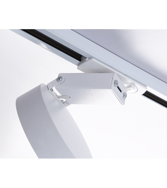 Трековый однофазный светодиодный светильник Ambrella light GL6837 WH белый LED 15W 4200K D115*80