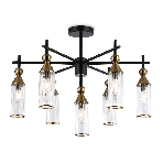 Люстра Ambrella light LH55257/7 BK/BS/CL черный/латунь/прозрачный E14*7 max 40W D640*520, фото10