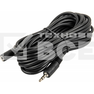 Кабель аудио Ningbo JAAC003-5 Jack 3.5 (m)/Jack 3.5 (f) 5м. черный