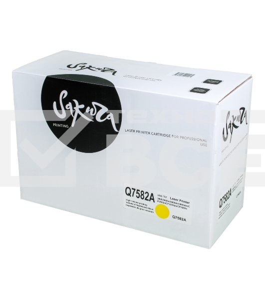 Картридж лазерный Sakura Q7582A для HPColor LaserJet 3800/3800n/3800dn/3800dtn/CP3505n/CP3505dn/CP3505x, желтый, 6000 к.