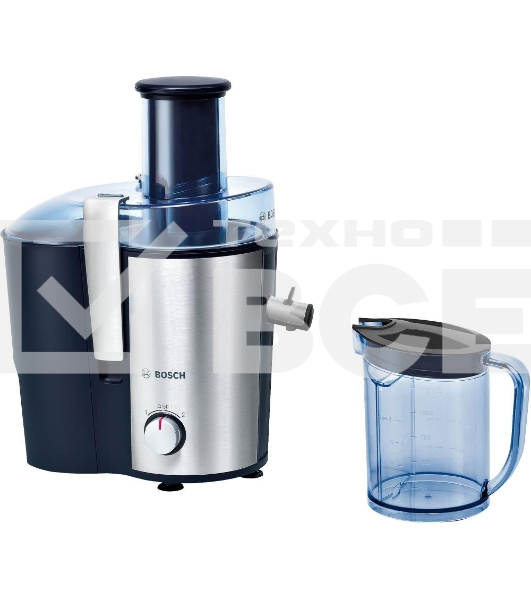 Соковыжималка центробежная Bosch MES3500 700Вт рез.сок.:1250мл. серебристый/синий