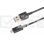 Кабель Rexant (18-4268) USB кабель microUSB длинный штекер 1М черный , фото 1