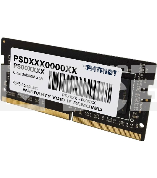 Оперативная память Patriot Signature, DDR4, 16GB (1x16 GB), 2666 MHz, CL19, SO-DIMM