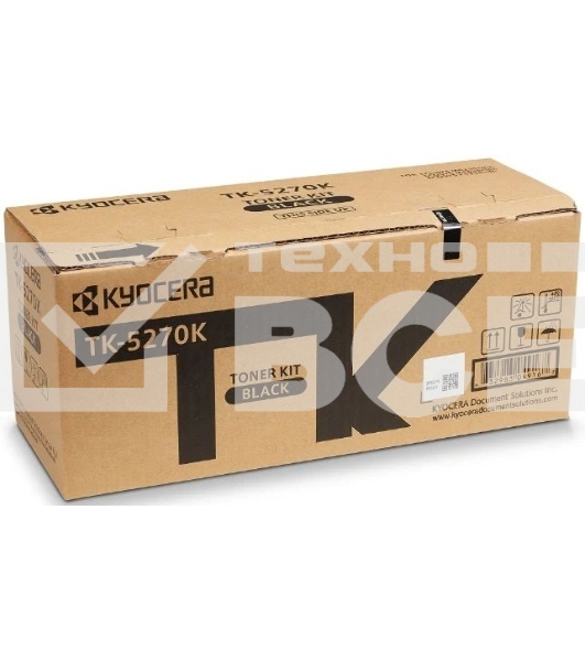 Картридж лазерный Kyocera TK-5270K (1T02TV0NL0) черный для M6230cidn/M6630cidn/P6230cdn 8000 стр