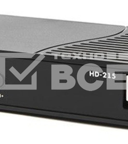 Ресивер эфирный цифровой Эфир DVB-T2 HD HD-215 пластик, дисплей DOLBY DIGITAL,