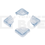 Прозрачные треугольные накладки-протекторы для мебели (4.3*4.3*2.1 см). 4 шт. , фото4