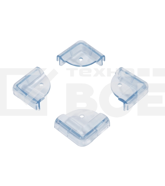 Прозрачные треугольные накладки-протекторы для мебели (4.3*4.3*2.1 см). 4 шт. 