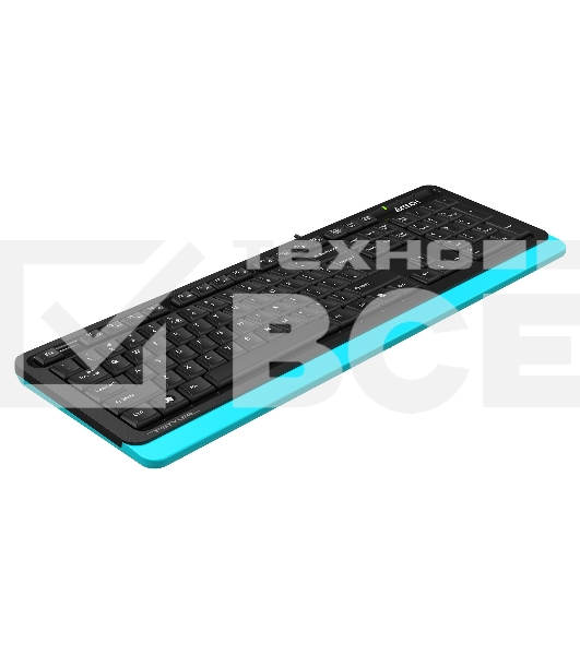 Клавиатура A4Tech Fstyler FKS10 проводная, USB, черный/синий