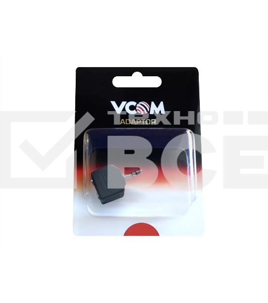 Переходник разветвитель аудио VCOM 3.5 Jack (M) - 2x3.5 Jack (F), стерео <VAD7847> 