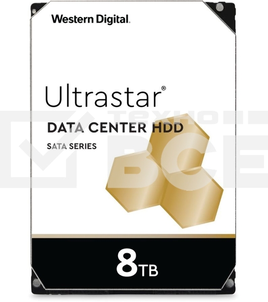Жесткий диск Western Digital 8Tb (7200rpm) Ultrastar DC HC320 SATA-III 256Mb 3.5