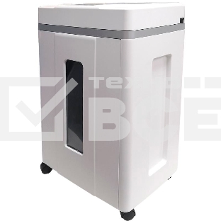 Шредер Office Kit S200TSCD 0,8x1 белый (секр.P-7) фрагменты 6лист. 25лтр. скобы пл.карты CD