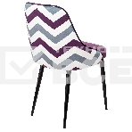Стул для кухни Бюрократ KF-5_2 комплект 2 шт фиолетовый зигзаг металл черный на ножках (KF-5/ZIG/VIOLET_2), фото5