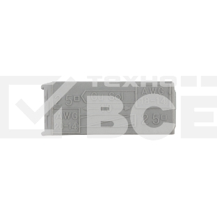 Строительно-монтажная клемма СМК 224-101 для светильника на 1 проводник (1,0-2,5)/(0,5-2,5) мм², серая (10 шт./уп.) Rexant