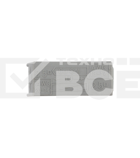 Строительно-монтажная клемма СМК 224-101 для светильника на 1 проводник (1,0-2,5)/(0,5-2,5) мм², серая (10 шт./уп.) Rexant