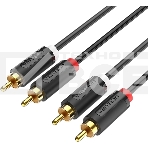 Кабель Vention аудио 2RCA M/2RCA M - 2м Чёрный, фото2