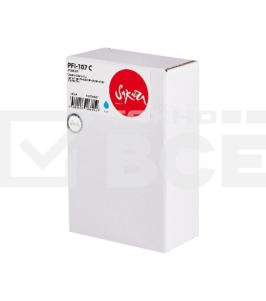 Струйный картридж Sakura 6706B001 ( PFI-107 C) для Canon, голубой, 130 мл.