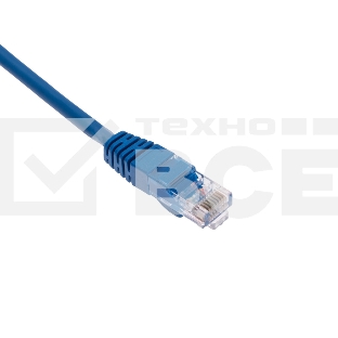Патч-корд U/UTP, CAT 5e, RJ45-RJ45, 26AWG, ZH нг(А)-HF, синий, 0,3м Rexant