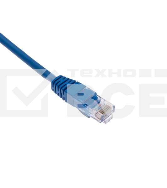 Патч-корд U/UTP, CAT 5e, RJ45-RJ45, 26AWG, ZH нг(А)-HF, синий, 0,3м Rexant