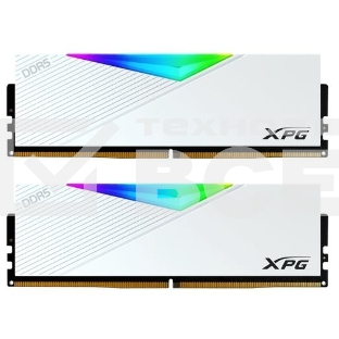 Оперативная память XPG Lancer, DDR5, 64GB (2x32GB), 6000MHz, CL30, с радиаторами, RGB, белый