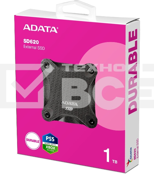 Внешний накопитель SSD 1TB A-DATA SD620, External, USB 3.2, [R/W -550/500 MB/s] черный