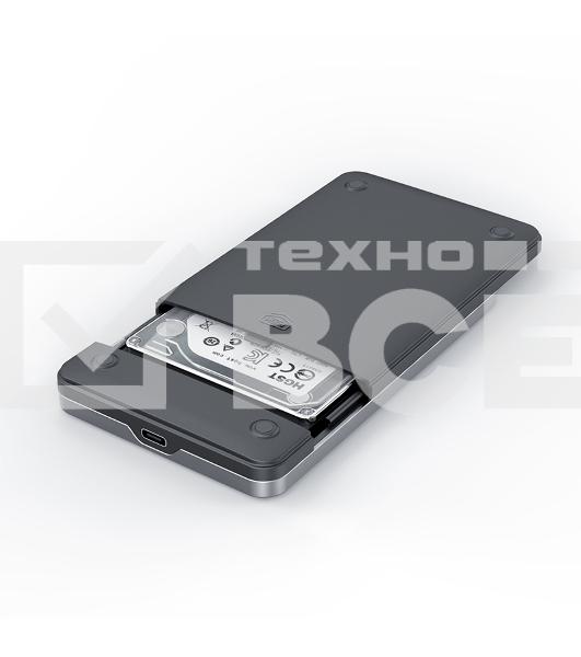 Внешний бокс 2.5 SATA Netac WH12 USB 3.0 NT07WH12-30CC слайд алюминиевый корпус, черно- серебристый