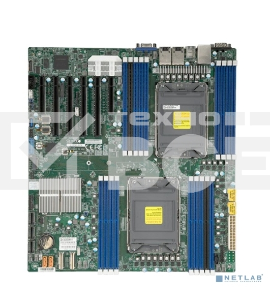 Серверная материнская плата Supermicro X12DPI-N6-B, сокет LGA4189, Intel C621A, DDR4 ECC, 18xDDR4, 4xPCIe 4.0 x16, 2xPCIe x8, M.2, SATA-III, 2xGigabit Ethernet, 4xUSB 3.2, VGA, COM, E-ATX